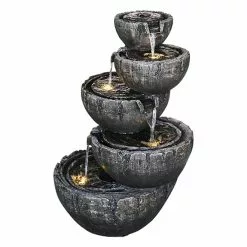 Creston Fountain - LED Lights - 32" - Stone Effect