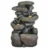 Rock Fountain - Fiberglass - LED - 20" - Stone Colour 2 Rock Fountain - Fiberglass - LED - 20" - Stone Colour -Style Selections Sales Store 08265085 L