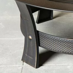 Outdoor Wood Fireplace - 19" x 35" - Steel - Black -Style Selections Sales Store 11875022d L