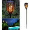Solar Flame Stake Light - Plastic 4.72-in Black -Style Selections Sales Store 12195091 L