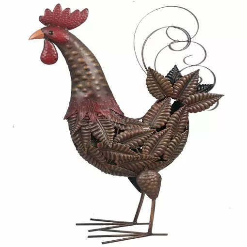 Style Selections 20.25-in Bronze Rooster Figurine -Style Selections Sales Store 18835043 L