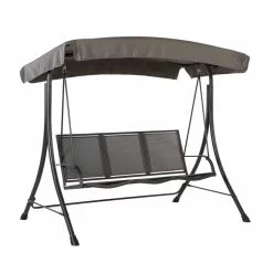 Style Selections 3-Seater Swing with Canopy - Steel - Grey