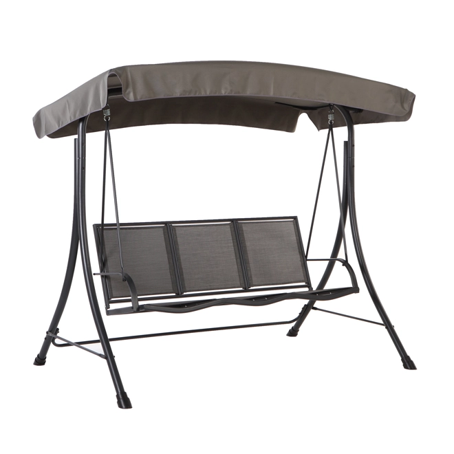 Style Selections 3-Seater Swing with Canopy - Steel - Grey 3 Style Selections 3-Seater Swing with Canopy - Steel - Grey