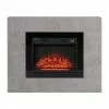 Style Selections Rossa Electric Fireplace with Timer - 23-in - Cement Ash -Style Selections Sales Store 35025011 L