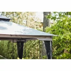 Style Selections 10-ft x 10-ft Black and Grey Gazebo with Netting 9 Style Selections 10-ft x 10-ft Black and Grey Gazebo with Netting -Style Selections Sales Store 38115277d L