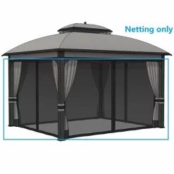Style Selections Black Insect Netting for 10-ft x 12-ft Gazebo