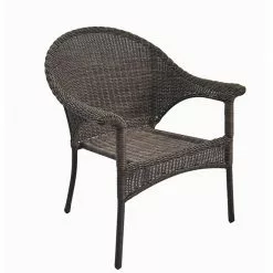 Style Selections Spruce Hills Brown Wicker Stackable Patio Chair