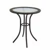 Style Selections Spruce Hills 28 3/16-in Round Patio Brown Bistro Table in Steel and Tempered Glass -Style Selections Sales Store 41355013 L