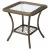 Style Selections Spruce Hills Brown 20-in x 20-in Patio Side Table -Style Selections Sales Store 41355015 L