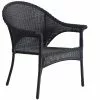 Valleydale Wicker Patio Chair - Stackable - Black -Style Selections Sales Store 41355022 L