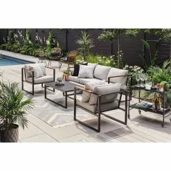 Style Selections Pelham Bay 33-in x 19-in Black Steel Foldable Patio Serving Cart -Style Selections Sales Store 41355036d L