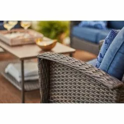 Style Selections Sunbridge Conversation Set - 4 Pieces - Steel - Blue -Style Selections Sales Store 41355050d L