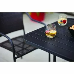 Style Selections Pelham Bay Black Steel Square Patio Bistro Table -Style Selections Sales Store 41535432c L