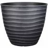Style Selections Pot with Wavy Design - 15.3-in - Polypropylene - Grey -Style Selections Sales Store 41535951 L