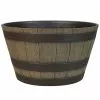 Style Selections Flower Barrel - Resin - Garden Party - 14.6" - Brown -Style Selections Sales Store 41536267 L