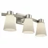 Bathroom Wall Sconce - Steel - 3 Lights - Nickel 2 Bathroom Wall Sconce - Steel - 3 Lights - Nickel -Style Selections Sales Store 43105007 L