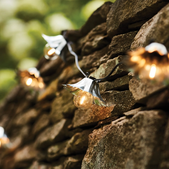 Style Selection 10-Lights String - Flowers - Galvanized - G40 incandescent bulbs 4 Style Selection 10-Lights String - Flowers - Galvanized - G40 incandescent bulbs - Image 2