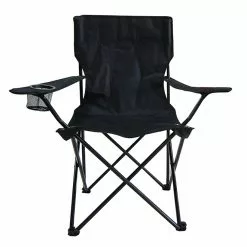 Style Selections Folding Event Chair - Polyester - 31.5-in x 35.5-in - Black