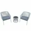 Style Selections 3-Piece Metal Frame Patio Conversation Set with Grey Cushions -Style Selections Sales Store 44315019 L