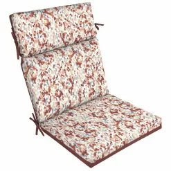Style Selections 21-in x 20-in Outdoor High Back Red Cushion