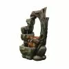Style Selections 24-in Grey Resin Lighted Log Fountain -Style Selections Sales Store 47635014 L