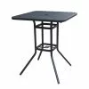 Style Selections Square Outdoor Table - Steel - 33-in x 33-in x 39-in - Matte Black -Style Selections Sales Store 47865000 L
