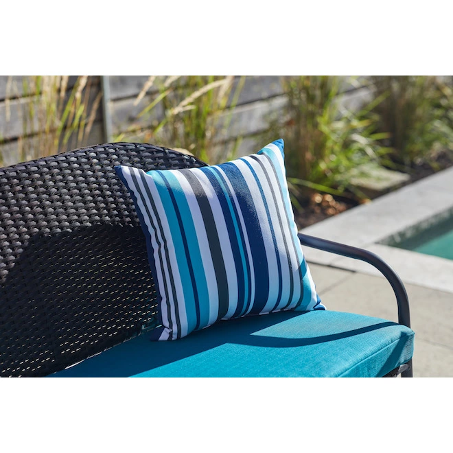 Pelham Bay Patio Loveseat - Woven Wicker - 2 Seats - Black 5 Pelham Bay Patio Loveseat - Woven Wicker - 2 Seats - Black - Image 3