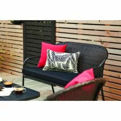 Pelham Bay Patio Loveseat - Woven Wicker - 2 Seats - Black 9 Pelham Bay Patio Loveseat - Woven Wicker - 2 Seats - Black -Style Selections Sales Store 47865003d L