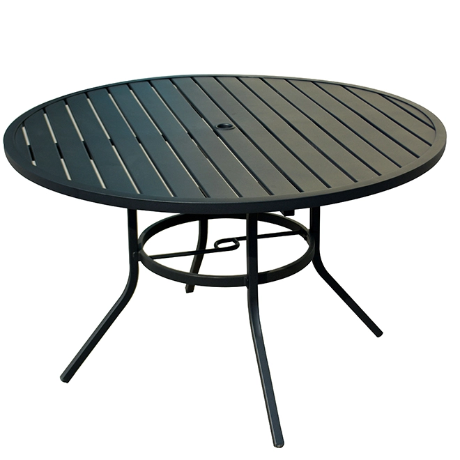 Style Selections Pelham Bay Patio Dinner Table - 48-in x 29 1/4-in - Matte Black Steel 3 Style Selections Pelham Bay Patio Dinner Table - 48-in x 29 1/4-in - Matte Black Steel