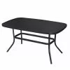 Style Selections Pelham Bay Outdoor Table with Round Corners - Steel - 40-in x 22.5-in x 20.25-in - Black 2 Style Selections Pelham Bay Outdoor Table with Round Corners - Steel - 40-in x 22.5-in x 20.25-in - Black -Style Selections Sales Store 47865006 L