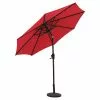Style Selections Tiltable Umbrella - Aluminum and Red Olefin - 9-ft -Style Selections Sales Store 48655012 L