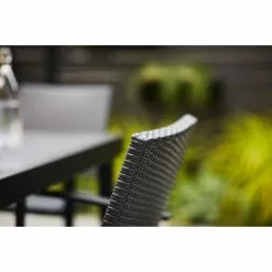 Style Selections Spoga Adam Black Patio Chair - Stackable - 22.5-in x 23.5-in x 34.5-in -Style Selections Sales Store 48655020c L