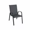 Style Selections Stackable Patio Chair - Powder-Coated Frame - Charcoal Grey -Style Selections Sales Store 48655022 L