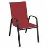 Style Selections Stackable Patio Chair - Powder-Coated Frame - Red -Style Selections Sales Store 48655023 L