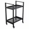 Service Cart - 16.14" x 27.95" x 28.95" - Black -Style Selections Sales Store 48655034 L