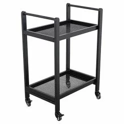 Service Cart - 16.14" x 27.95" x 28.95" - Black