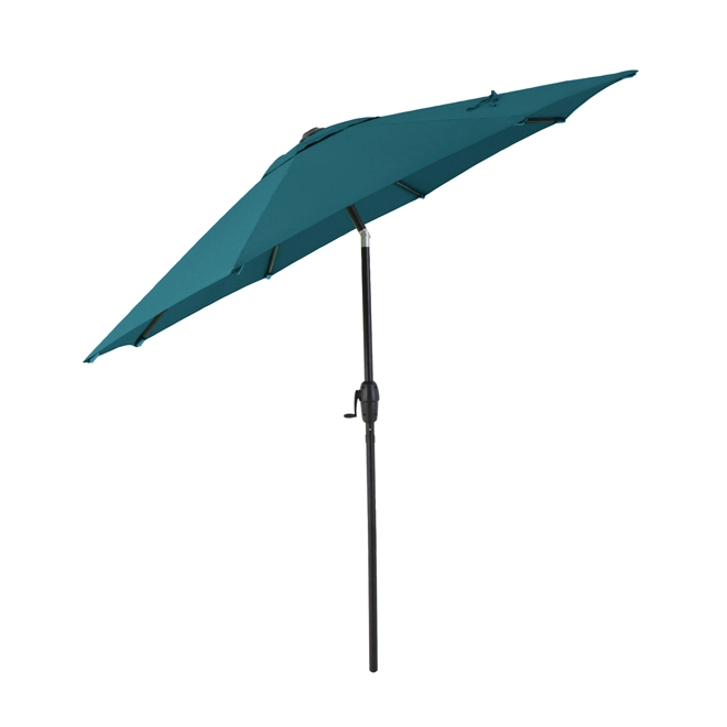 Style Selections Umbrella - 9-ft x 9-ft - Teal - Polyester 3 Style Selections Umbrella - 9-ft x 9-ft - Teal - Polyester