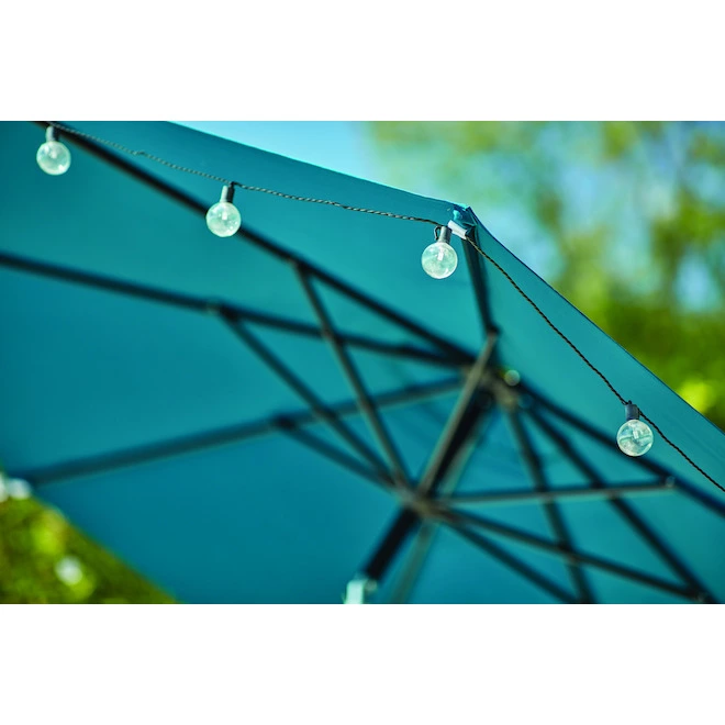Style Selections Umbrella - 9-ft x 9-ft - Teal - Polyester 5 Style Selections Umbrella - 9-ft x 9-ft - Teal - Polyester - Image 3
