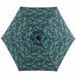 Style Selections Salito Market Umbrella - 7.5-ft x 7.5-ft - Navy