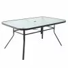 Style Selections Pelham Bay Rectangle Dining Table - Black Steel and Glass - 60-in x 38-in x 28-in 1 Style Selections Pelham Bay Rectangle Dining Table - Black Steel and Glass - 60-in x 38-in x 28-in -Style Selections Sales Store 48655117 L