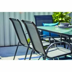 Style Selections Pelham Bay Rectangle Dining Table - Black Steel and Glass - 60-in x 38-in x 28-in -Style Selections Sales Store 48655117d L