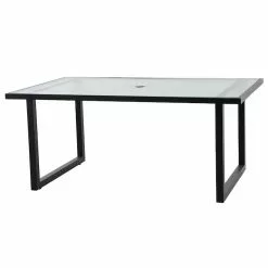 Style Selections Rectangular Exterior Glass 68-inch Dining Table