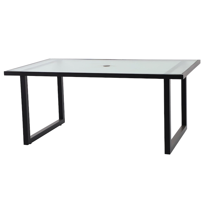 Style Selections Rectangular Exterior Glass 68-inch Dining Table 2 Style Selections Rectangular Exterior Glass 68-inch Dining Table