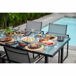 Style Selections Rectangular Exterior Glass 68-inch Dining Table 7 Style Selections Rectangular Exterior Glass 68-inch Dining Table -Style Selections Sales Store 48655130c L