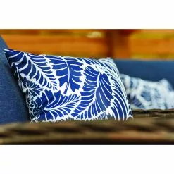 Style Selections Outdoor Throw Pillow with Leaf Pattern - 16-in x 16-in - Polyester -Style Selections Sales Store 49235078d L