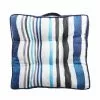 Style Selections Reversible Cushion for Chair or Ground - Striped Pattern - Blue -Style Selections Sales Store 49235087 L