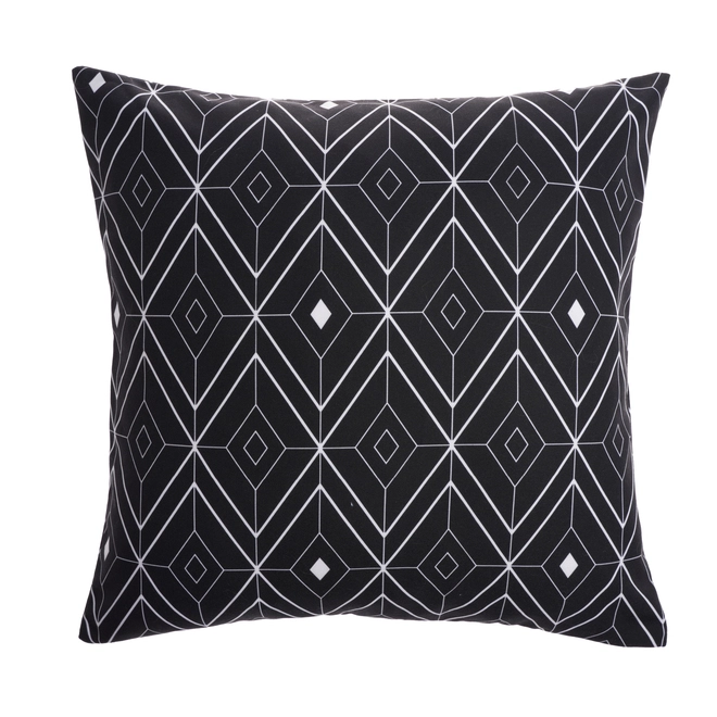 Style Selections Outdoor Cushion - 16-in x 16-in - Polyester - White/Black 3 Style Selections Outdoor Cushion - 16-in x 16-in - Polyester - White/Black