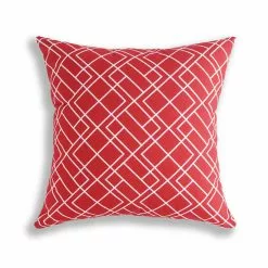 Style Selections Outdoor Red Cushion 16-in x 16-in