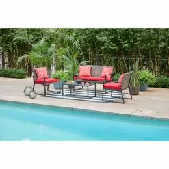 Style Selections Outdoor Red Cushion 16-in x 16-in -Style Selections Sales Store 49235146c L
