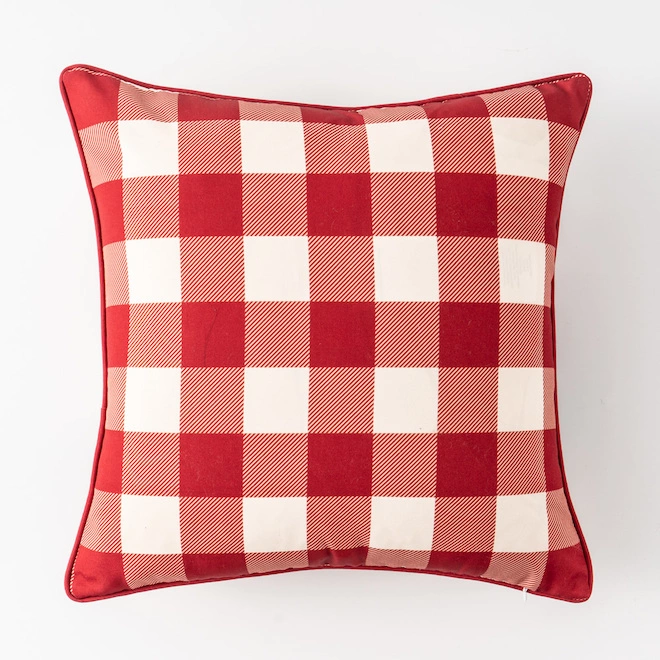 Style Selections Outdoor Cushion - Landscape Print - Red/White/Black - 18-in W x 18-in L 4 Style Selections Outdoor Cushion - Landscape Print - Red/White/Black - 18-in W x 18-in L - Image 2